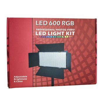 Панель відео/фото лампа LED600 RGB 2АКБ/ЯМЗП/3200К-6500К/40W/200*120мм 43188 фото