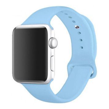 Ремінець Apple watch 38/40/41/SE silicone light blue 34490 фото