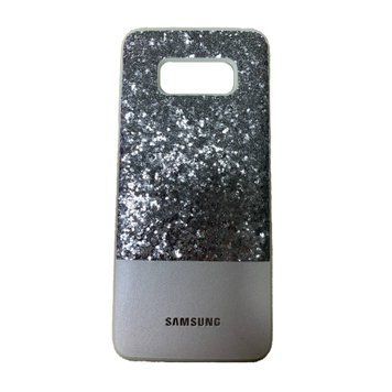 Силікон Samsung S8 Leather shining silver 18459 фото