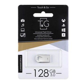 USB Flash 128 GB T&G 106 Silver 3.0 31484 фото