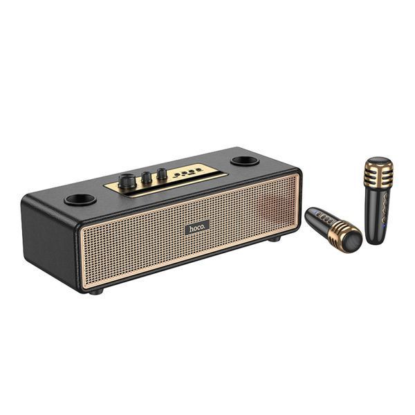 Колонка Bluetooth Hoco BS63 +2 мікрофон black 40413 фото