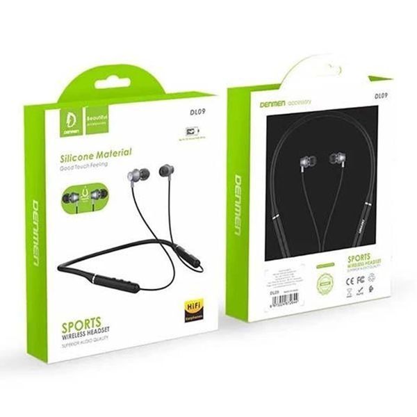 Навушники Bluetooth Denmen DL09 Sport чорні 28470 фото