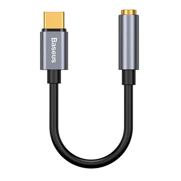 Перехідник AUX Baseus L54 to Type-C Jack adapter grey 46398 фото