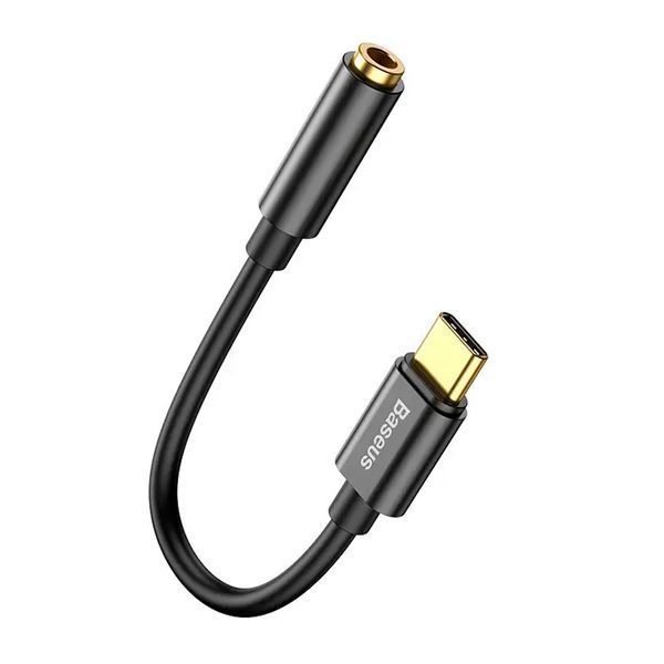 Перехідник AUX Baseus L54 to Type-C Jack adapter grey 46398 фото
