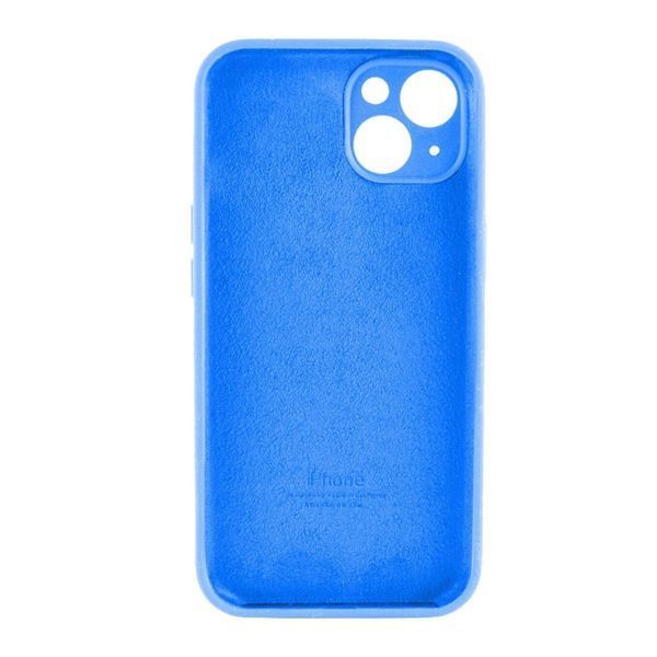 Silicone case Full camera iPhone 13 bright blue 40455 фото