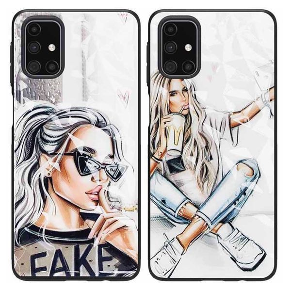 Силікон Samsung A12/A125 2021 Glass Prisma Ukrainian girl 22678 фото