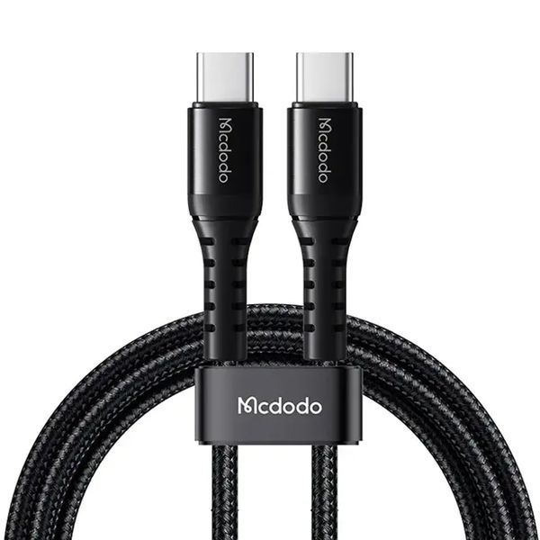 USB Cable McDodo Type-C to Type-C 60W 1m black 42962 фото