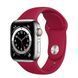 Ремінець Apple watch 38/40/41/SE silicone rose red 23557 фото 1