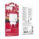 МЗП Hoco CS54A PD 20W/3A (1USB-1USB-C) white 00050 фото 1