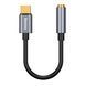 Перехідник AUX Baseus L54 to Type-C Jack adapter grey 46398 фото 2
