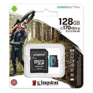 MicroSD 128GB Kingston Canvas Go Plus A2 USH-1 170R + SD adapter 30412 фото