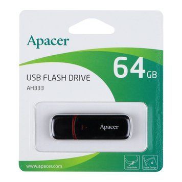 USB Flash 64 GB Apacer AH333 Black UA 03185 фото
