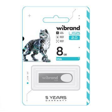 USB Flash 8 GB Wibrand Irbis Silver 23615 фото