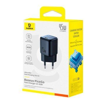 МЗП Baseus PicoGo GaN Fast Charger 45W (USB-C) black 46397 фото