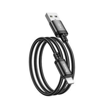 USB Cable Hoco Lightning X89 2.4A 1m black 31735 фото