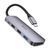 Type-C HUB Hoco HB27 5in1 (HDTV+USB3.0+ 2 USB2.0) grey 43148 фото