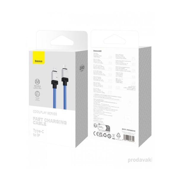 Кабель Baseus CoolPlay Series Type-C to Lightning 20W (2m) blue 08424 фото