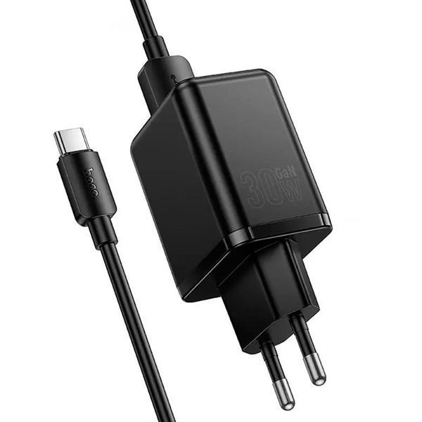 МЗП Hoco C157A PD30W/3A (1USB/1USB-C) + cable Type-C black 44899 фото