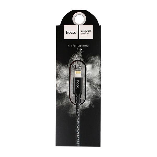 USB Cable Hoco Lightning X14 Rapid 1m чёрный 19273 фото
