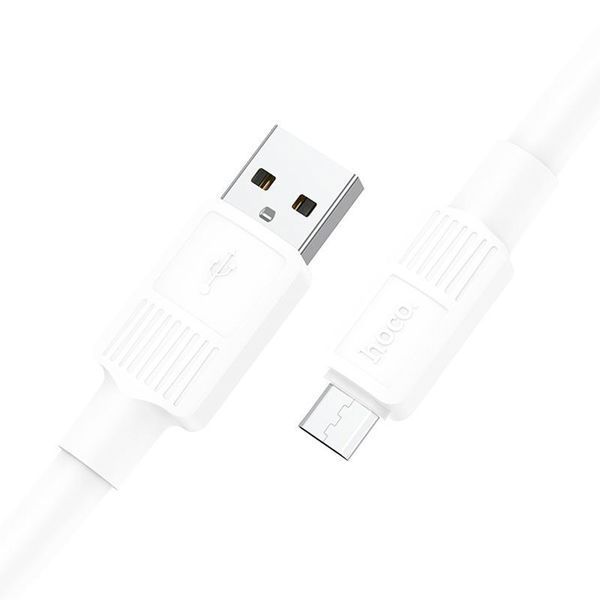 USB Cable Hoco micro usb X84 2.4A 1m white 46480 фото