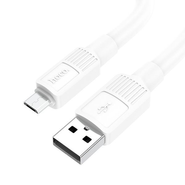 USB Cable Hoco micro usb X84 2.4A 1m white 46480 фото