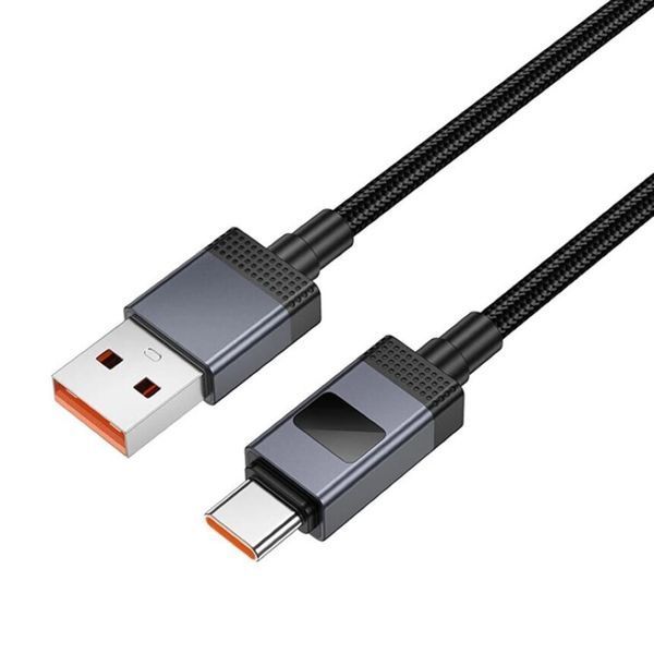 USB Cable Hoco Type-C X118 5A 1m black 42201 фото