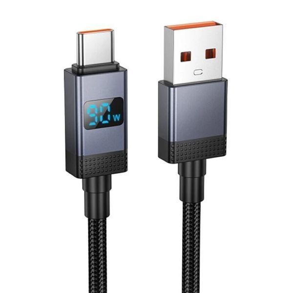 USB Cable Hoco Type-C X118 5A 1m black 42201 фото