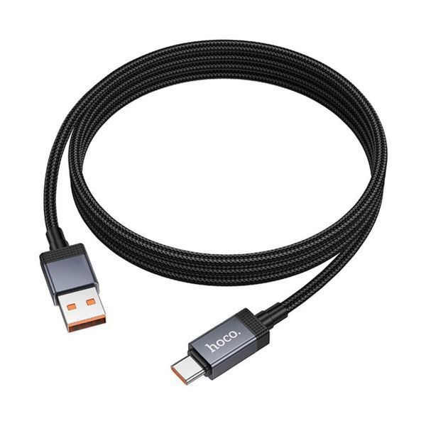 USB Cable Hoco Type-C X118 5A 1m black 42201 фото