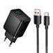 МЗП Hoco C157A PD30W/3A (1USB/1USB-C) + cable Type-C black 44899 фото 2
