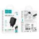 МЗП Hoco C157A PD30W/3A (1USB/1USB-C) + cable Type-C black 44899 фото 1