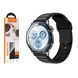Універсальний ремінець 20mm Hoco WH27 Flexible silicone strap black/orange 49496 фото