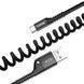 USB Cable Baseus Fish eye Spring Data Cable For Type-C 3A (1m) Black 36362 фото 2