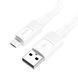 USB Cable Hoco micro usb X84 2.4A 1m white 46480 фото 3