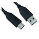 USB Cable Type-C 0.3m black 20501 фото 2