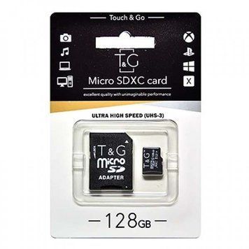 MicroSD 128GB T&G UHS-3 Class 10 + SD adapter UA 25251 фото