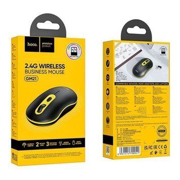 Мишка Bluetooth Hoco GM21 black+yelow 31456 фото