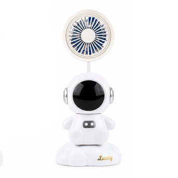 Вентилятор з акумулятором+точилка для олівців FAN Y6 white 47286 фото