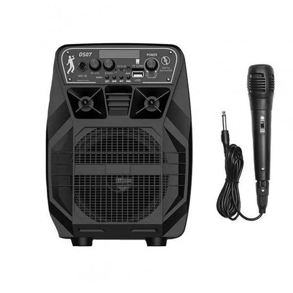 Колонка Bluetooth Hoco DS07 + микрофон black 21305 фото