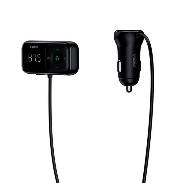 FM трансмістер + АЗП Baseus T Shaped S-16 Car Bluetooth MP3 Player black 44978 фото