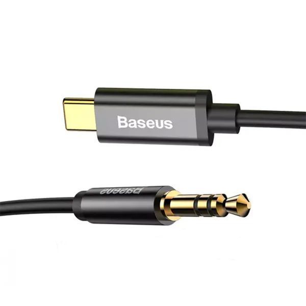 AUX Baseus Yiven 3.5 to Type C (1.2m) black 00465 фото