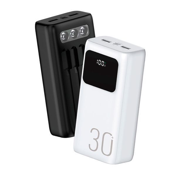 Power bank 30 000 mAh WUW-TUGII Y31 2.1mah LED Lamp Display+cable black 45759 фото
