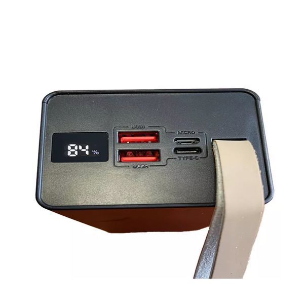 Power bank 30000 mah TUGII PD 22.5W Display LED Lamp LCD black 37133 фото