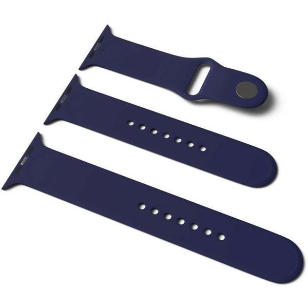 Ремінець Apple watch 38/40/41/SE silicone midnight blue 34209 фото