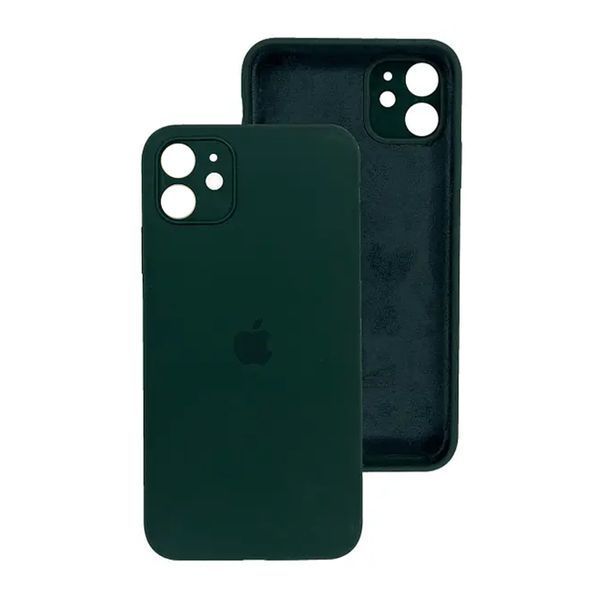 Silicone case Full camera iPhone 13 Pro Max forest green 47368 фото