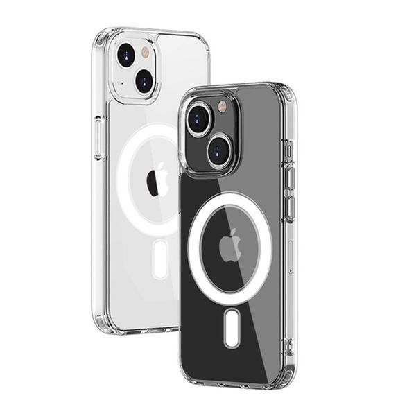 Силікон iPhone 13 Fibra Crystal with MagSafe clear 32986 фото