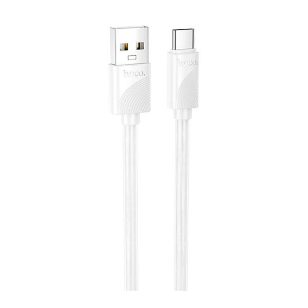 USB Cable Hoco Type-C X114 3A 1m white 46990 фото