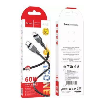 Cable Hoco Type-C to Type-C X109 60w 2m black 39673 фото