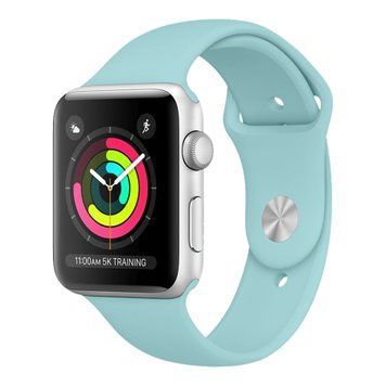 Ремінець Apple watch 42/44/45mm silicone turquoise 25303 фото