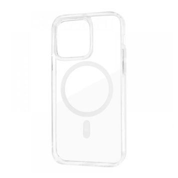 Силікон iPhone 15 Pro Max Fibra Crystal with MagSafe clear 33010 фото