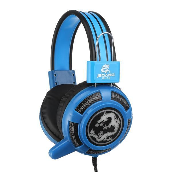 Навушники для комп'ютера JEQANG F-15 black - blue 40057 фото